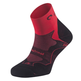 MEIAS DE TRAIL LURBEL DESAFIO PRETO/VERMELHO