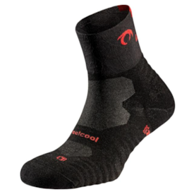 MEIAS DE TRAIL LURBEL STONE PRO PRETO/VERMELHO