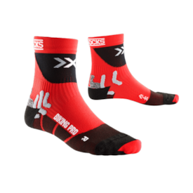 MEIAS X-BIONIC BIKING PRO SCOCS VERMELHO/PRETO
