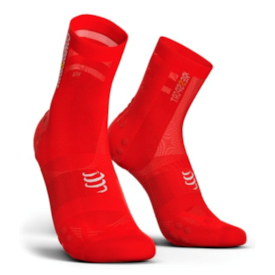 MEIAS COMPRESSPORT RACING SOCKS V3.0 ULTRALIGHT BIKE VERMELHO