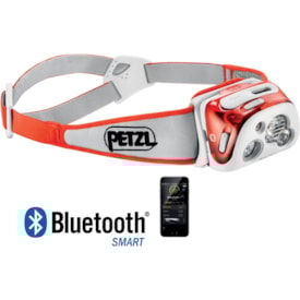 FRONTAL PETZL REACTIK+ BLUETHOOT 300 LUMENS - VERMELHO
