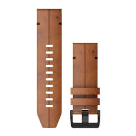 BRACELETE GARMIN QUICKFIT™ EM PELE CASTANHA (ORIGINAL) - 26MM