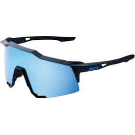 100% SPEEDCRAFT MATTE BLACK HiPER BLUE MULTILAYER MIRROR LENS