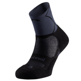 MEIAS DE TRAIL LURBEL TRACK PRETO/CINZA