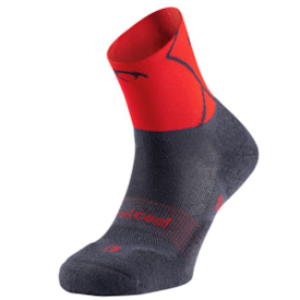 MEIAS DE TRAIL LURBEL TRACK CINZA/VERMELHO
