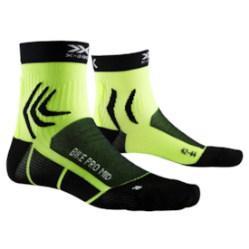MEIAS X-BIONIC BIKE PRO MID - LIMA/PRETO