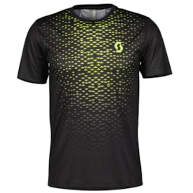 T-SHIRT SCOTT HOMEM RC RUN PRETO/AMARELO
