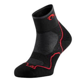 MEIAS DE TRAIL LURBEL DESAFIO THREE PRETO/VERMELHO