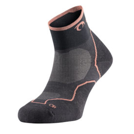 MEIAS DE TRAIL LURBEL DESAFIO THREE CINZA/CORAL