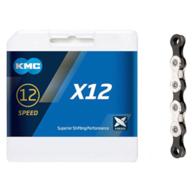 CORRENTE KMC X12 12-SPEED BLACK/SILVER
