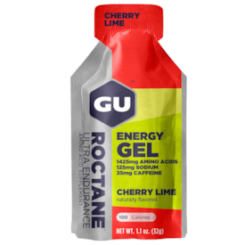 GU ROCTANE ENERGY GEL COM CAFEINA - CEREJA LIMÃO 32G