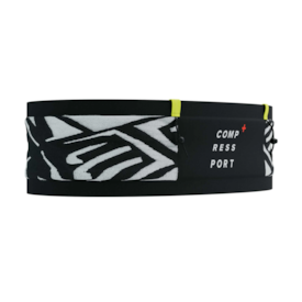 CINTO COMPRESSPORT FREE BELT PRO PRETO/BRANCO - C/ PORTA BASTÕES