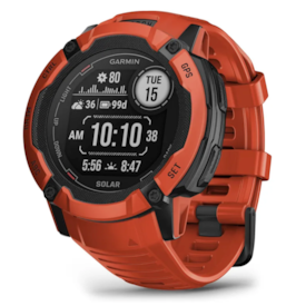 GARMIN INSTINCT 2X SOLAR 50MM - VERMELHO FOGO