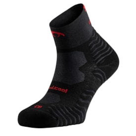 MEIAS DE TRAIL LURBEL STONE PRO FOUR PRETO/VERMELHO